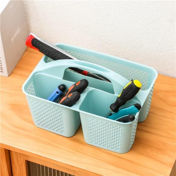 Plastic Portable Shower Caddy, Cleaning Shower Basket with Handle - Picture 5 of 7